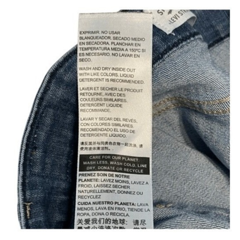 Levi's Modern Slim Jeans Blue‎ Medium Wash Denim Mid-Rise 5 Pocket 6M - Picture 6 of 6